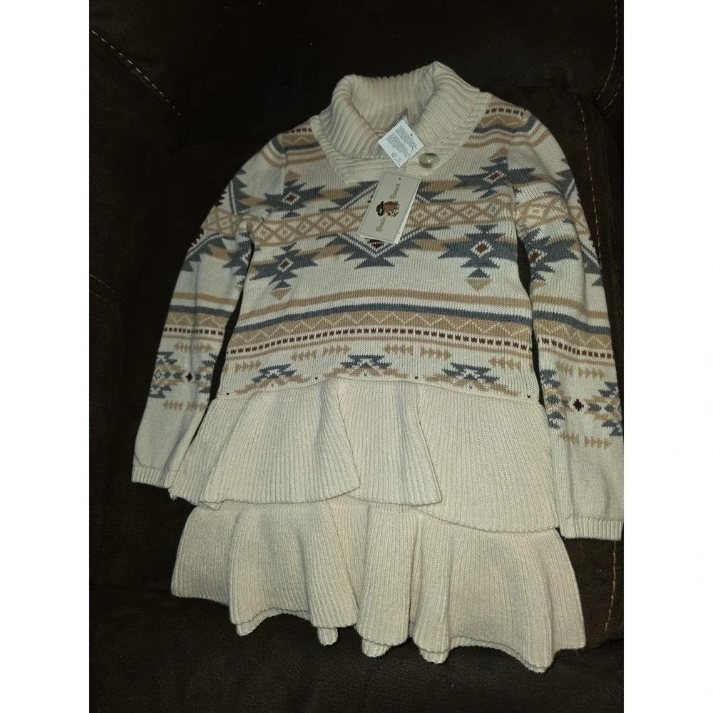 Gymboree rustic ranch fair isle sweater dress size 4t nwt